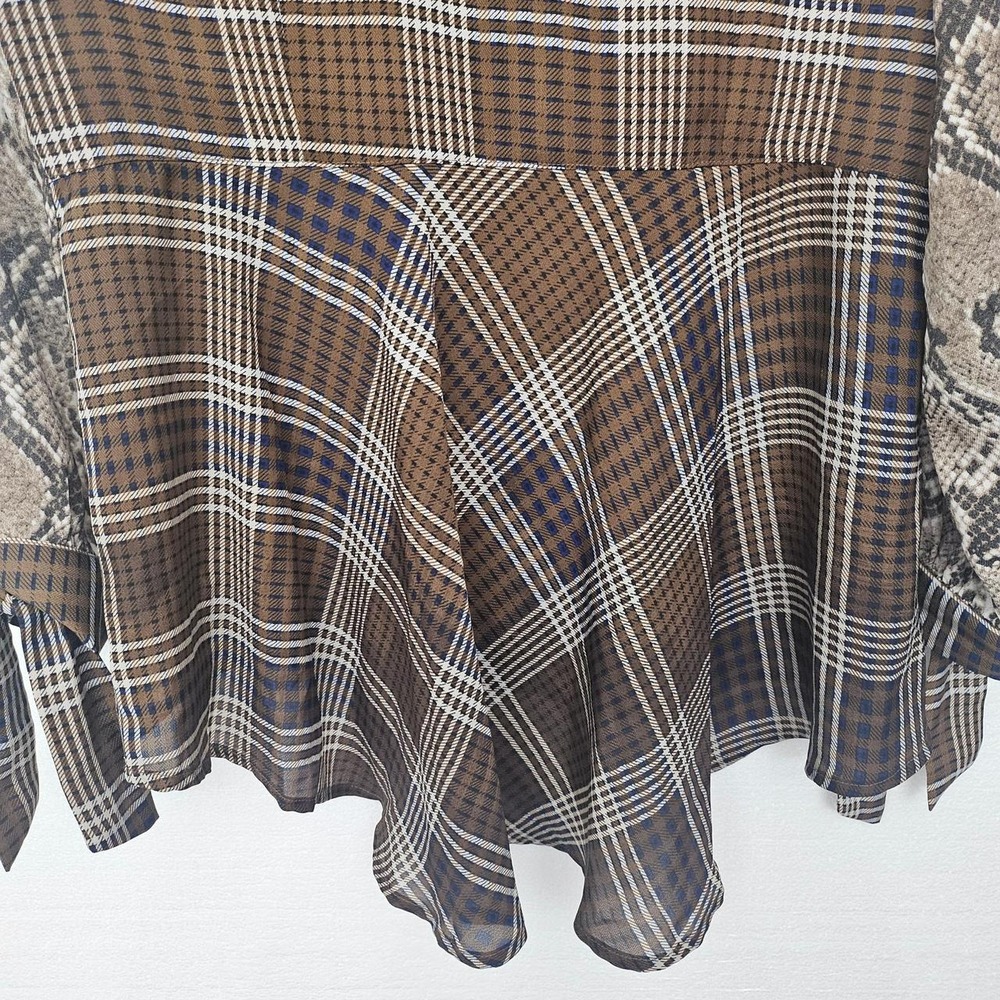 Mishca brown and beige snake print button up blouse - Picture 5 of 6